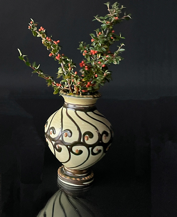 Kähler HAK Steingut Vase in Jugendstil