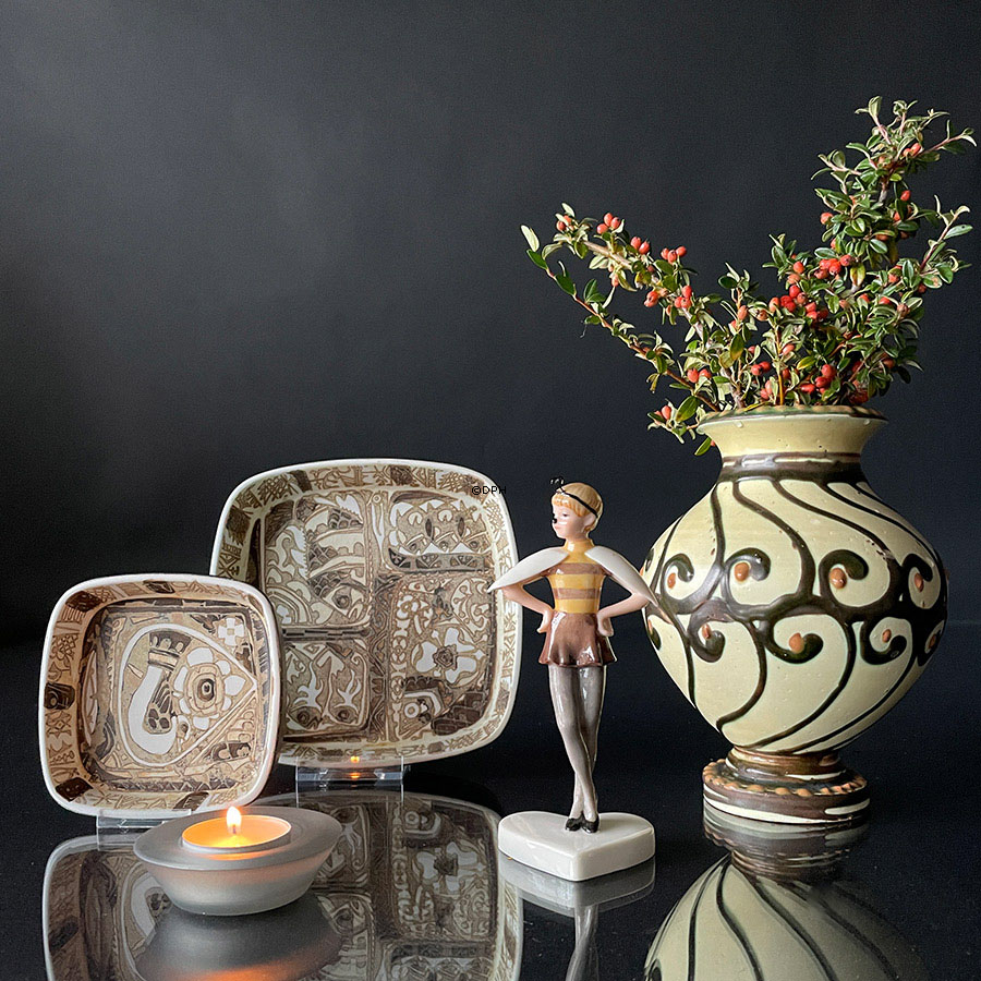 Kähler HAK Steingut Vase in Jugendstil