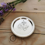 Silber Glasuntersetzer, 6,5 cm, mit Gebrauchsspuren