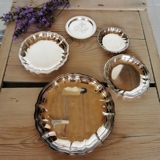 Silber Glasuntersetzer, 6,5 cm, mit Gebrauchsspuren