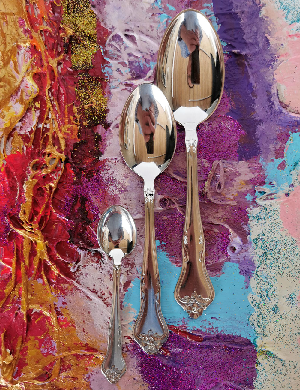 Cohr Denmark Atla Riberhus versilbertes Besteck, 131 teile