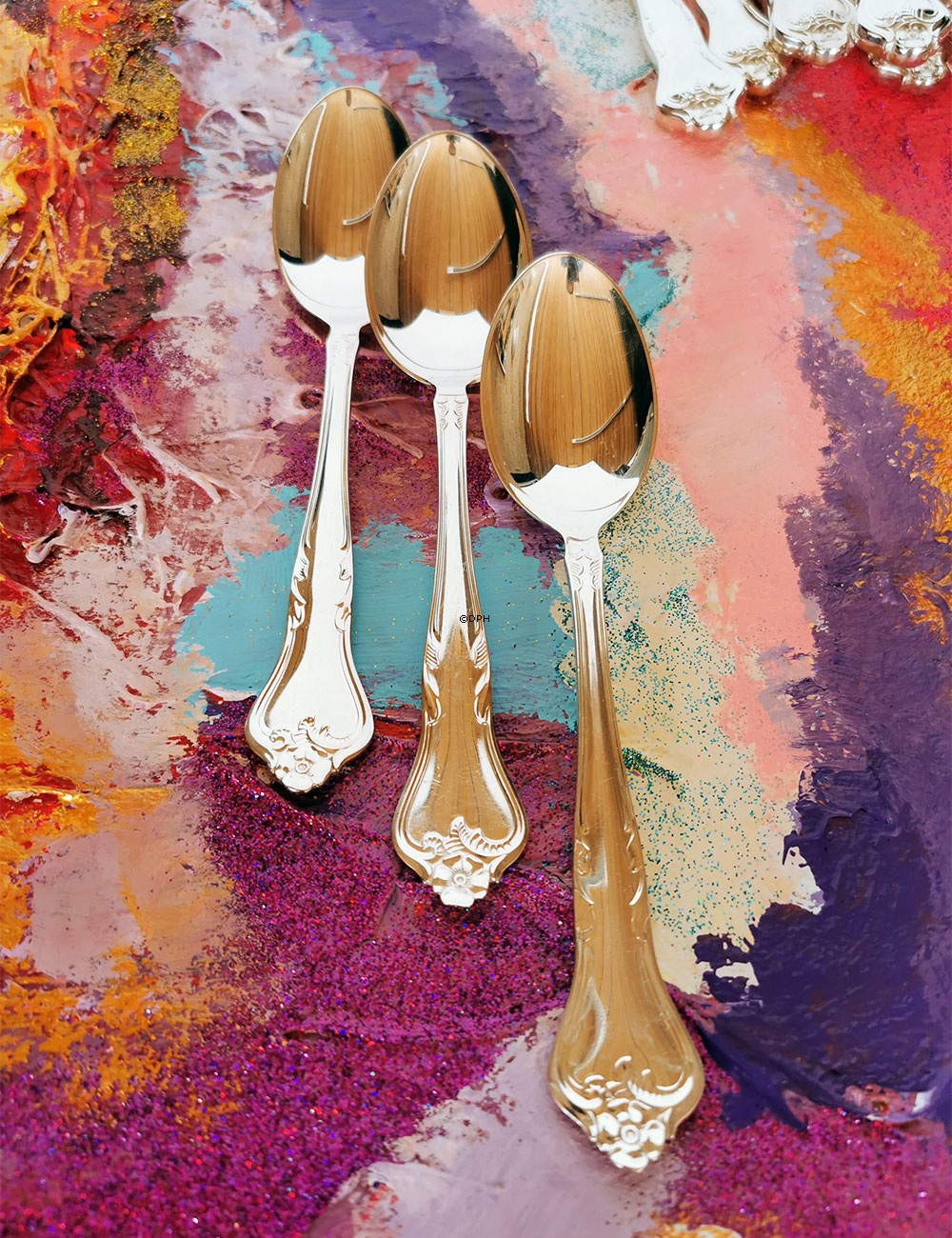 Cohr Denmark Atla Riberhus versilbertes Besteck, 131 teile