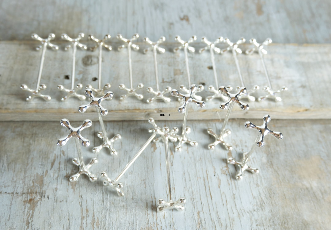 Messerablage aus versilbertem Metall, 16 Stück