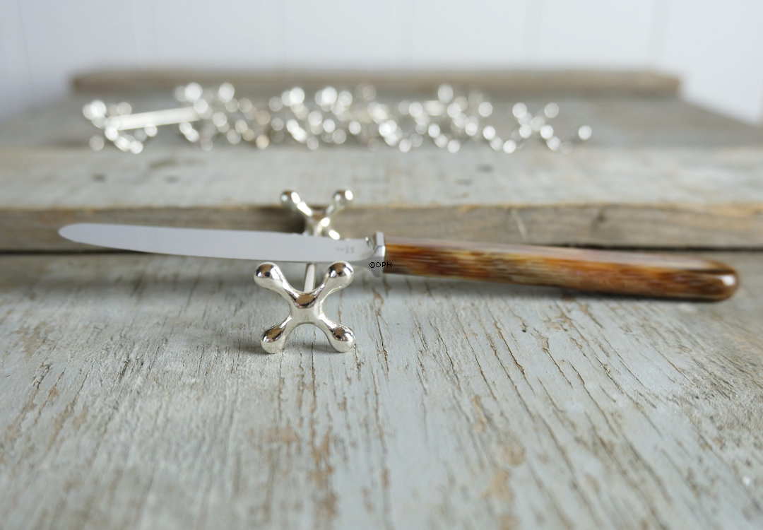 Messerablage aus versilbertem Metall, 16 Stück