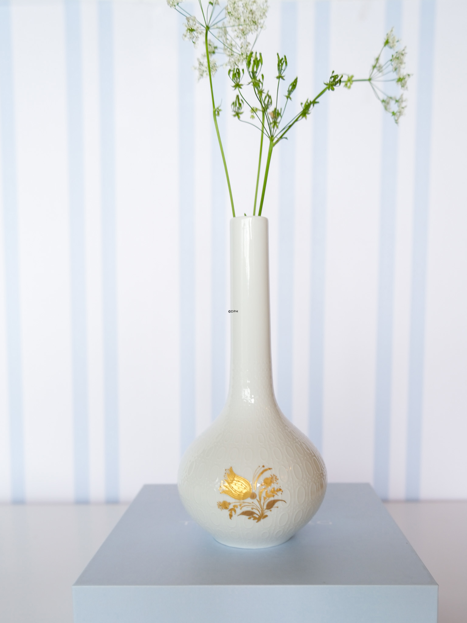 Vase Rosenthal Studio-Linie, weiß mit Gold