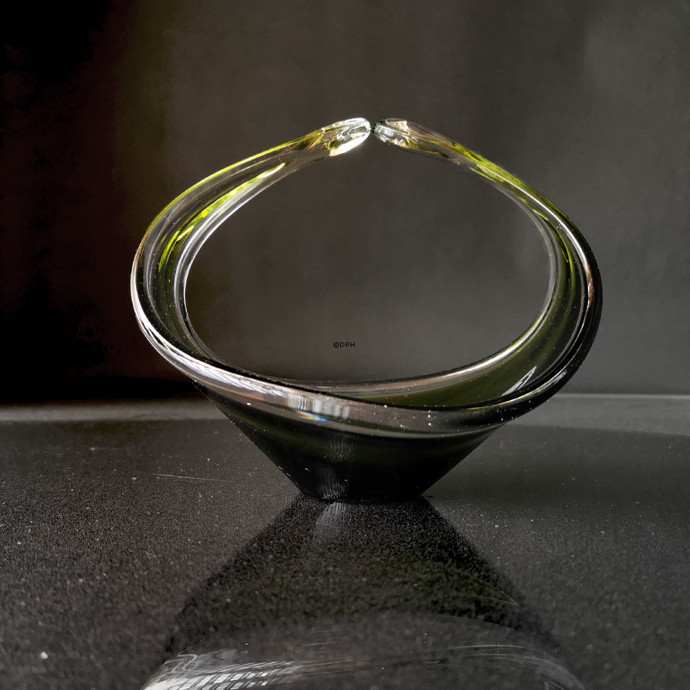 Glasschale oder Korb, Grün