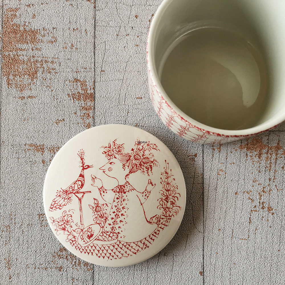 Wiinblad Dose mit Deckel, Motiv Praline rot Nr. 3177-338