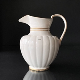 Sehr seltene Schokoladen- oder Punschkanne mit Deckel, Royal Copenhagen, weiß mit Gold (vor 1894)