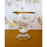 Holmegaard Gisselfeld Champagnerschale mit Goldrand