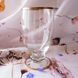 Holmegaard Gisselfeld Gross bierglas mit Goldrand