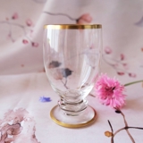 Holmegaard Gisselfeld Wasserglas mit Goldrand