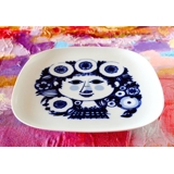 Bjorn Wiinblad Teller, Rosenthal, Dekoriert mit Dame Kopf, weiss und blau