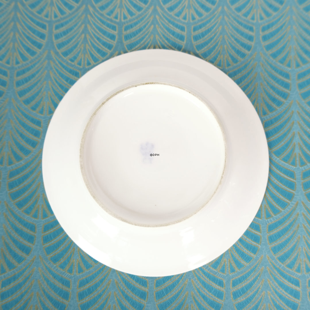 Sehr schöne alte große Schnurrbarttasse mit Untertasse mit Markierung CT (Tasse Ø 10cm - Untertasse Ø 16cm)