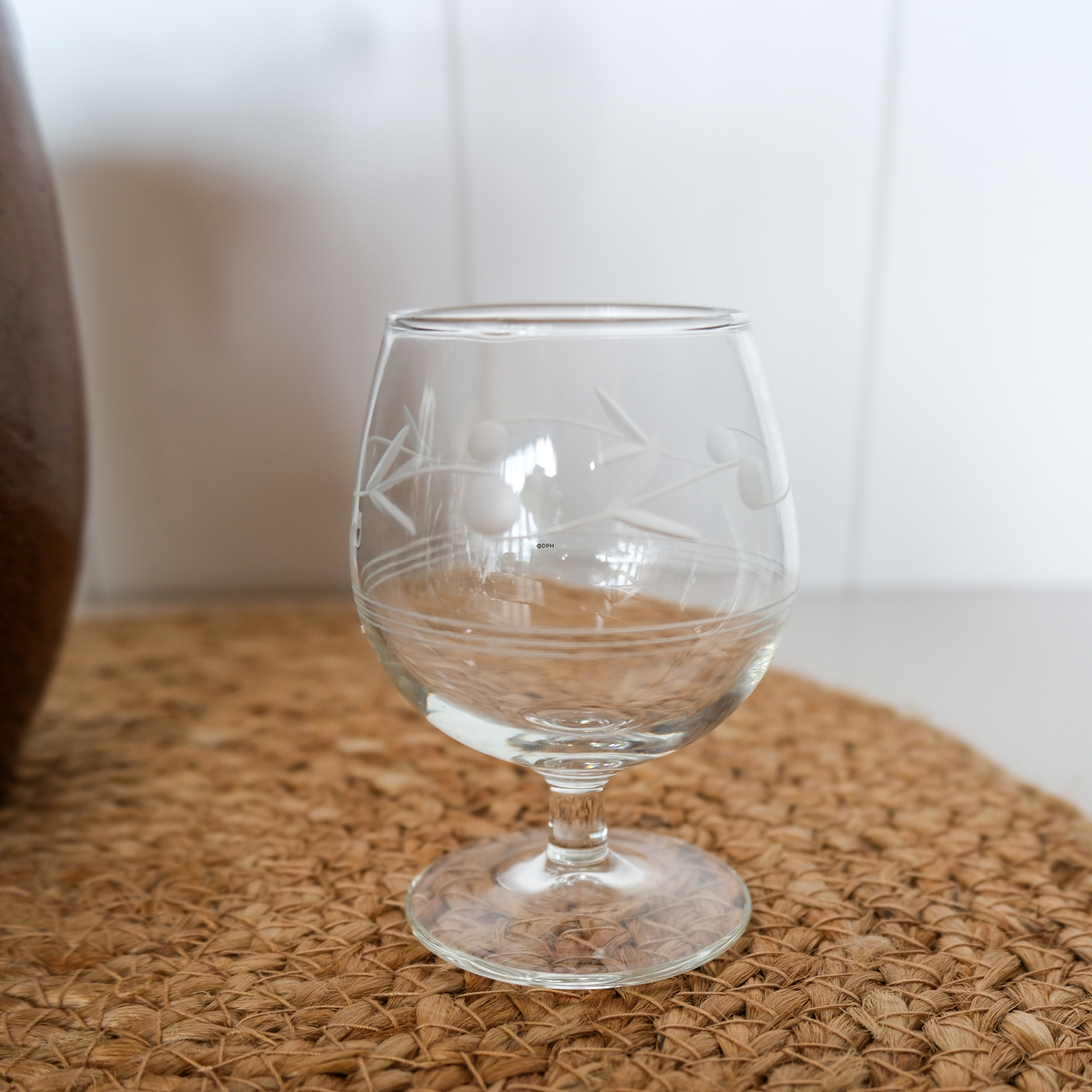 Cognacglas mit Blumen Schliffen