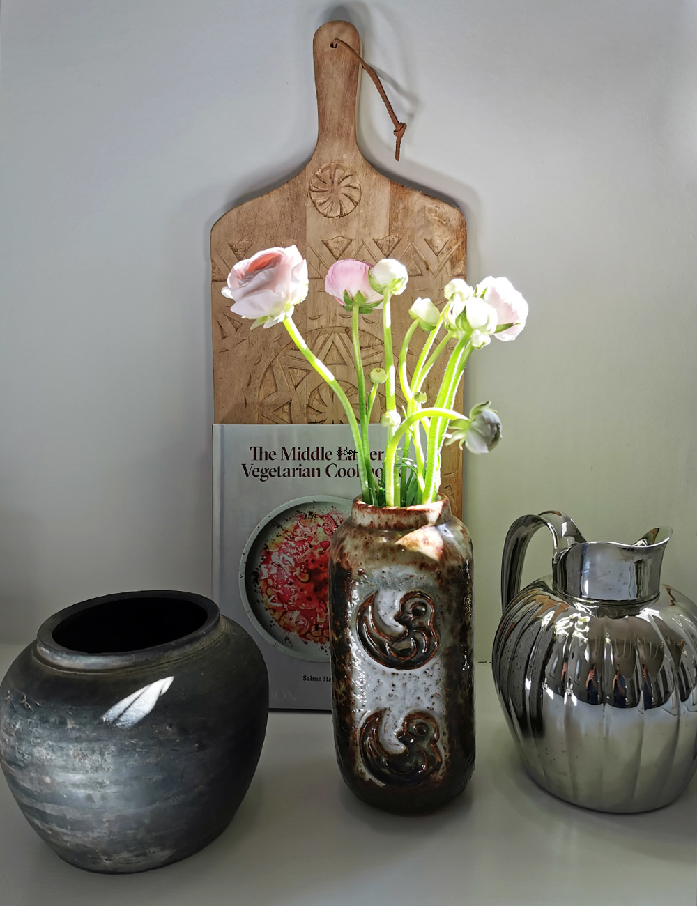 Kingo Keramik Vase mit Vögeln Nr. 6320