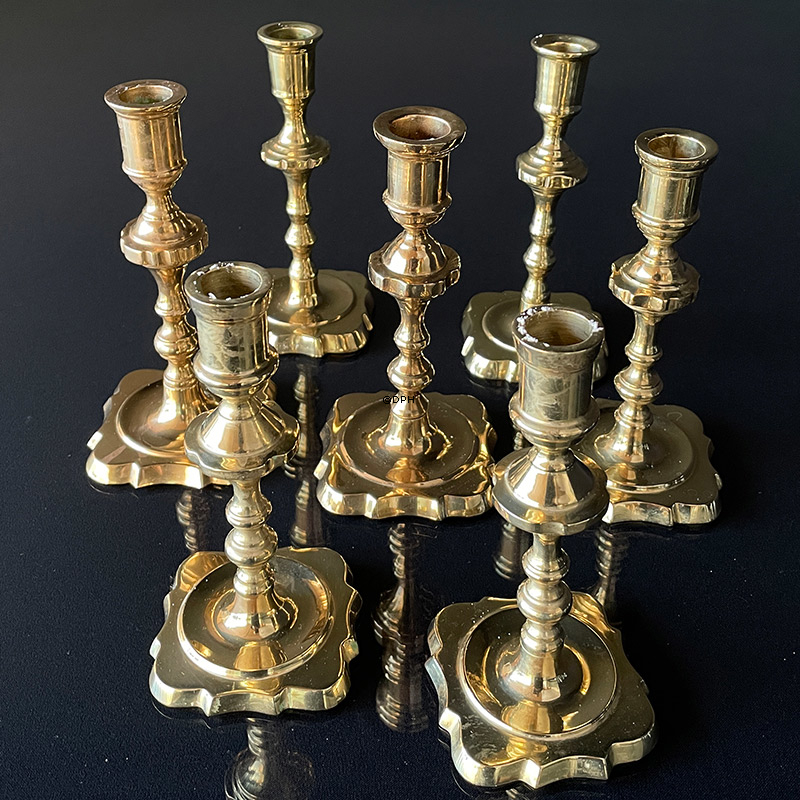 Christiansfelder Kerzenhalter aus Messing, Vintage 17 cm