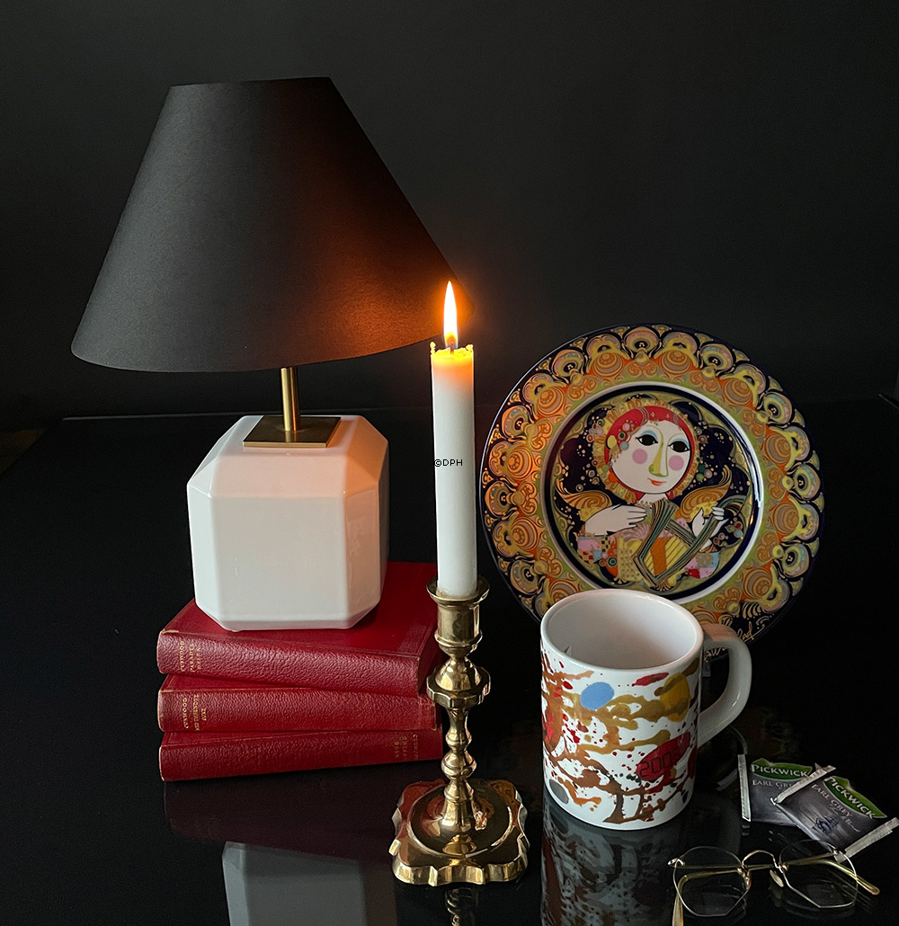 Christiansfelder Kerzenhalter aus Messing, Vintage 17 cm