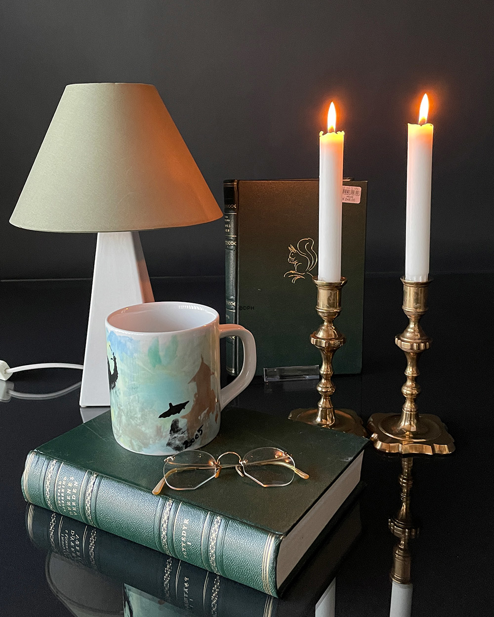 Christiansfelder Kerzenhalter aus Messing, Vintage 17 cm