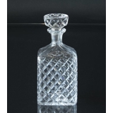 Viereckige Karafe in Glas mit Schliff