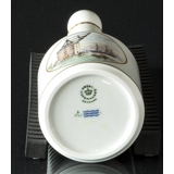 Weiße Karaffe mit Aufglasurdekor, Royal Copenhagen, speziell angefertigt für EAC (1980-1984)