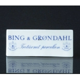 Bing & Gröndahl Schild, Dreitürminges Porzellan