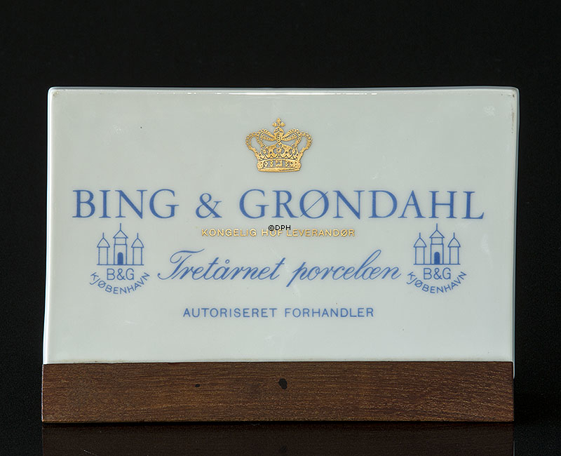Bing & Gröndahl Schild,  Autorizierter Händler