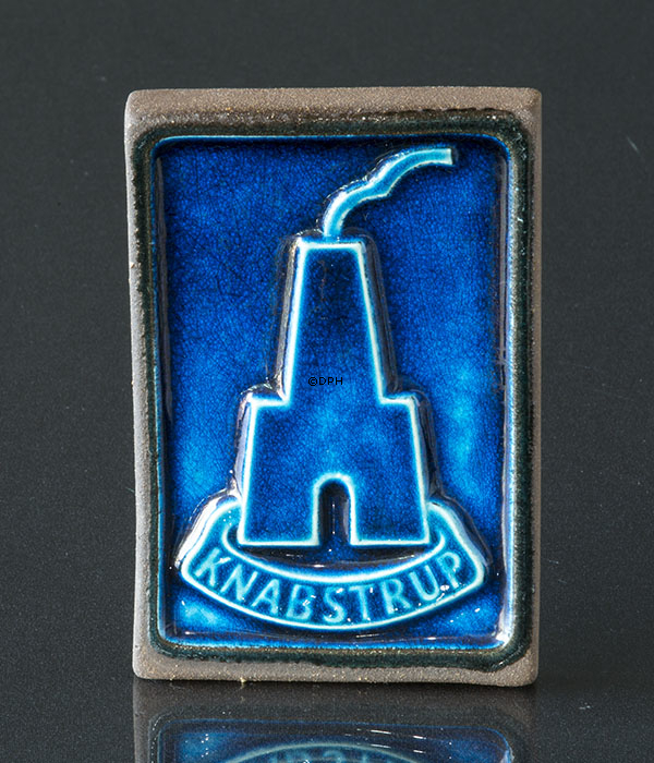 Knabstrup Schild Blau mit Wandhänger