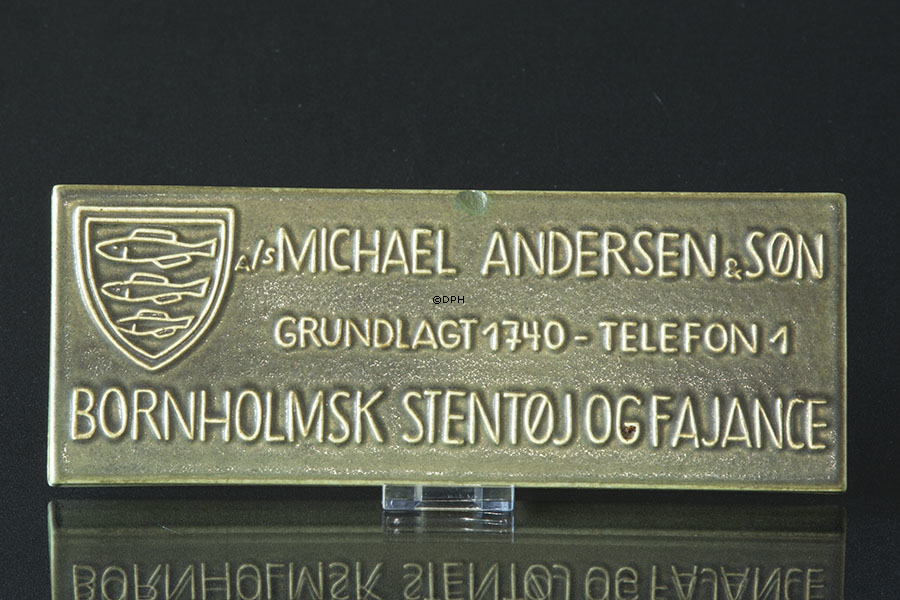 Michael Andersen & Sohn Bornholm Keramik Schild