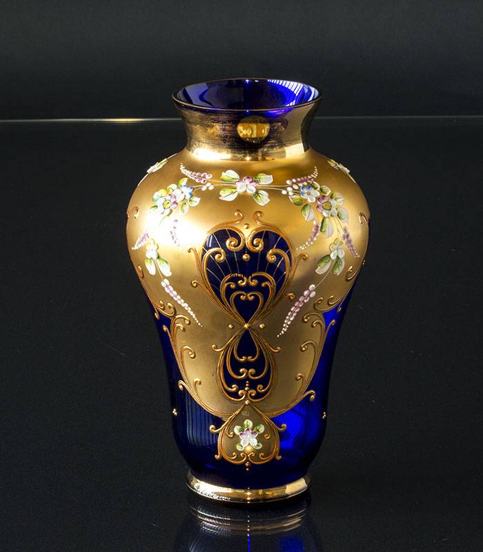 Böhmische Glasvase, Vintage