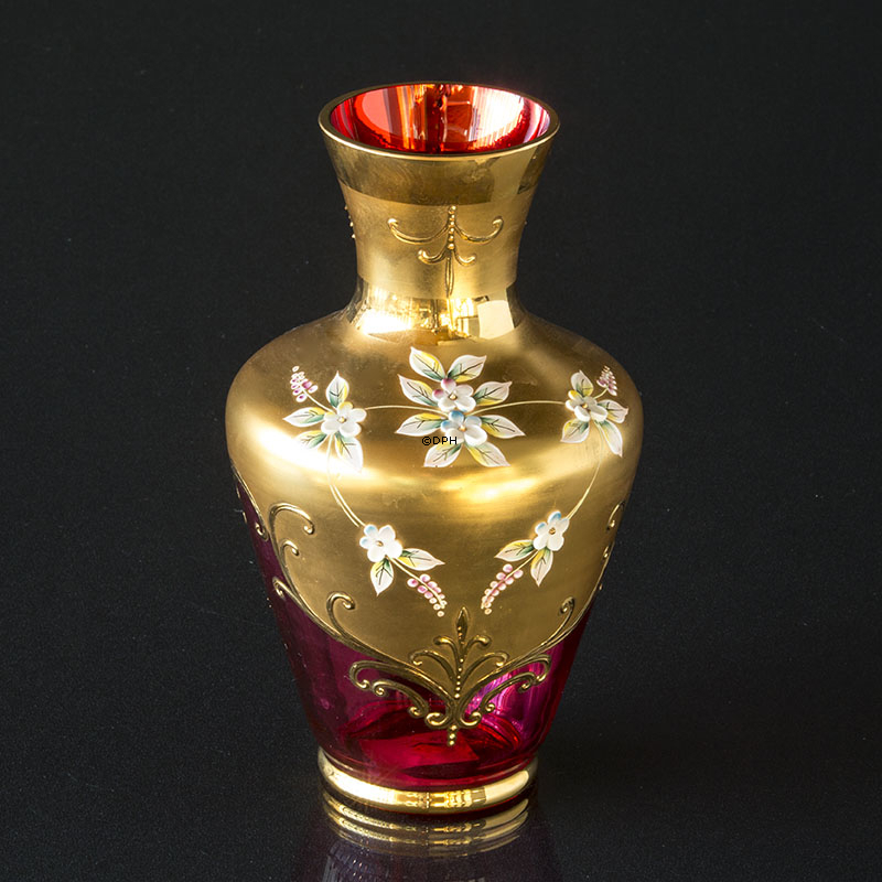 Böhmische Glasvase, Vintage