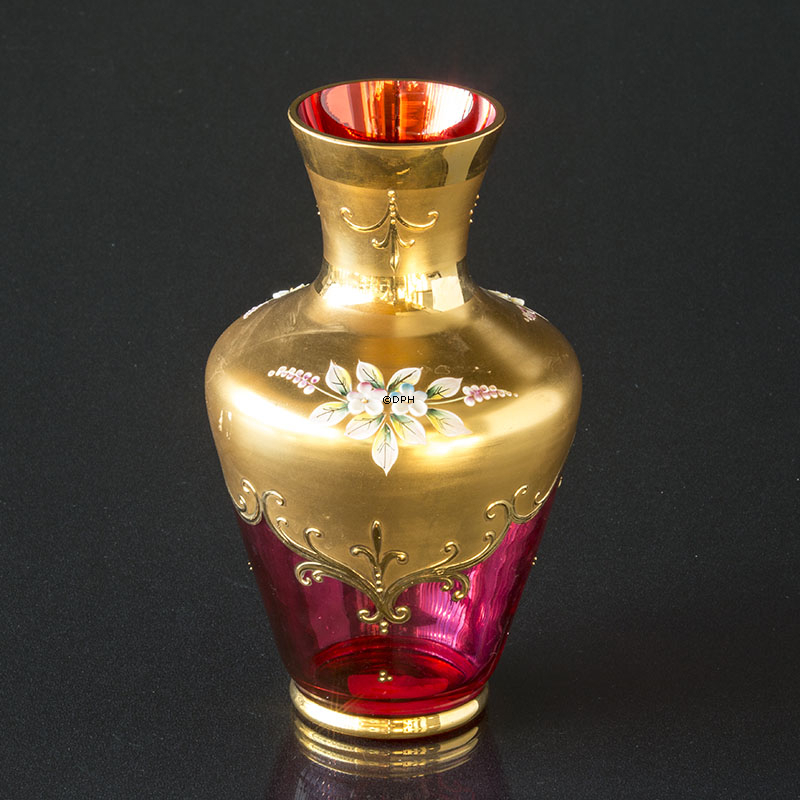 Böhmische Glasvase, Vintage