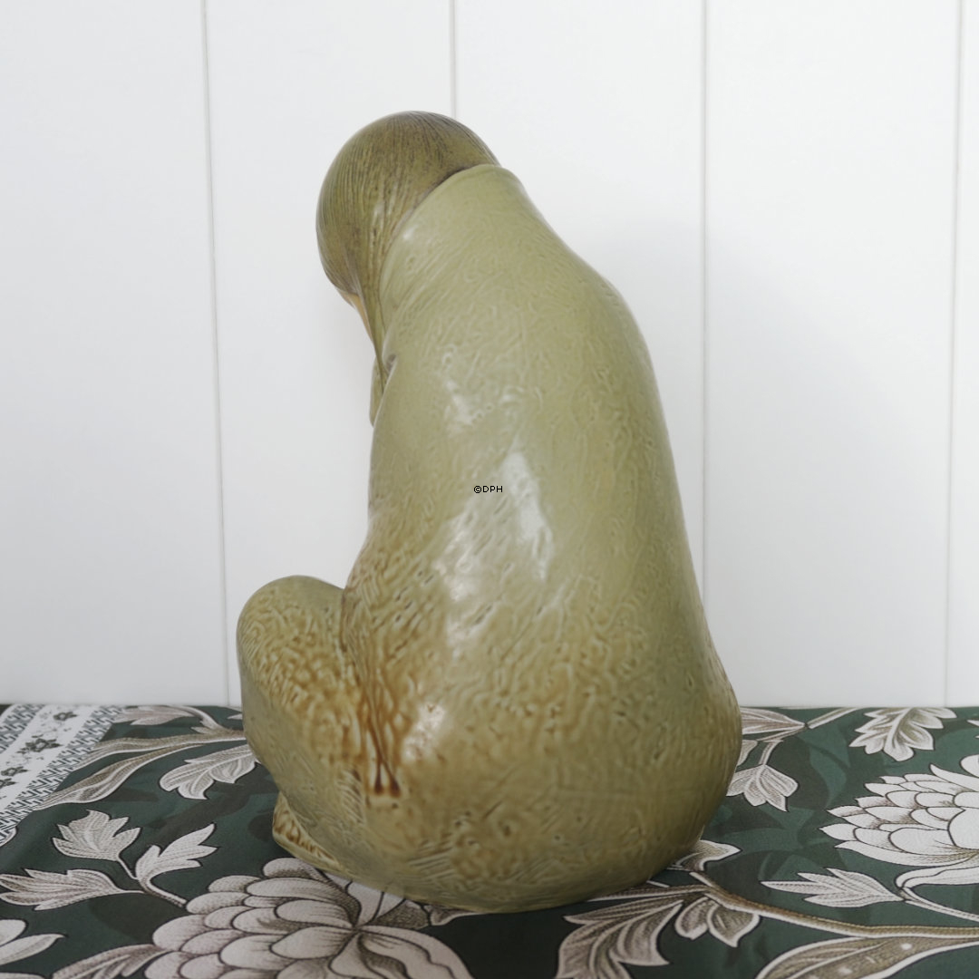 Lladro königliche spanische Figur Grünland / Inuit - Sitzende Kinder - Junge und Mädchen