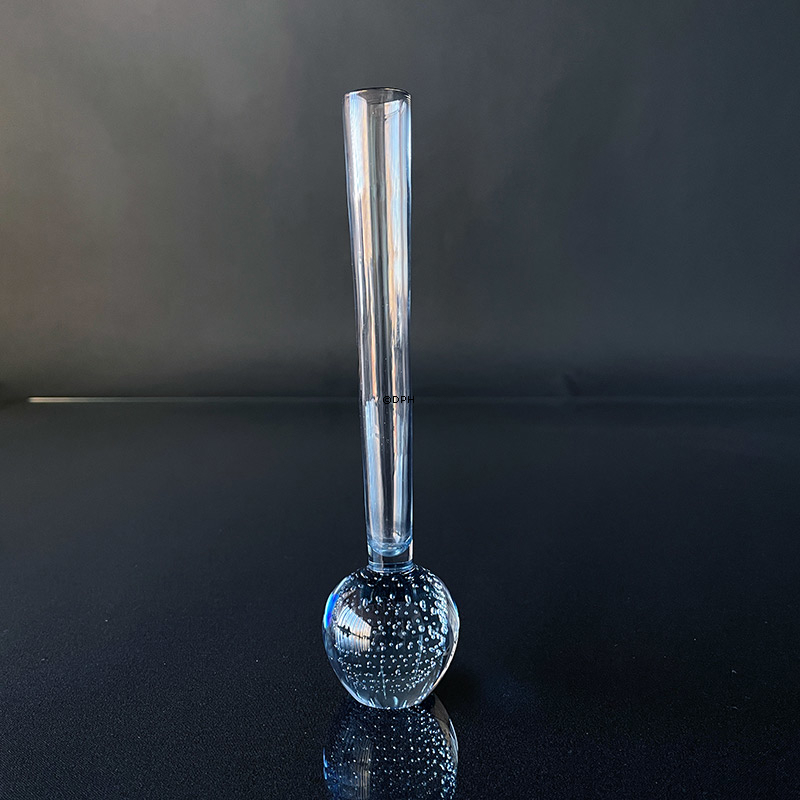 Holmegaard Orkidevase Hellblau mit Blasen