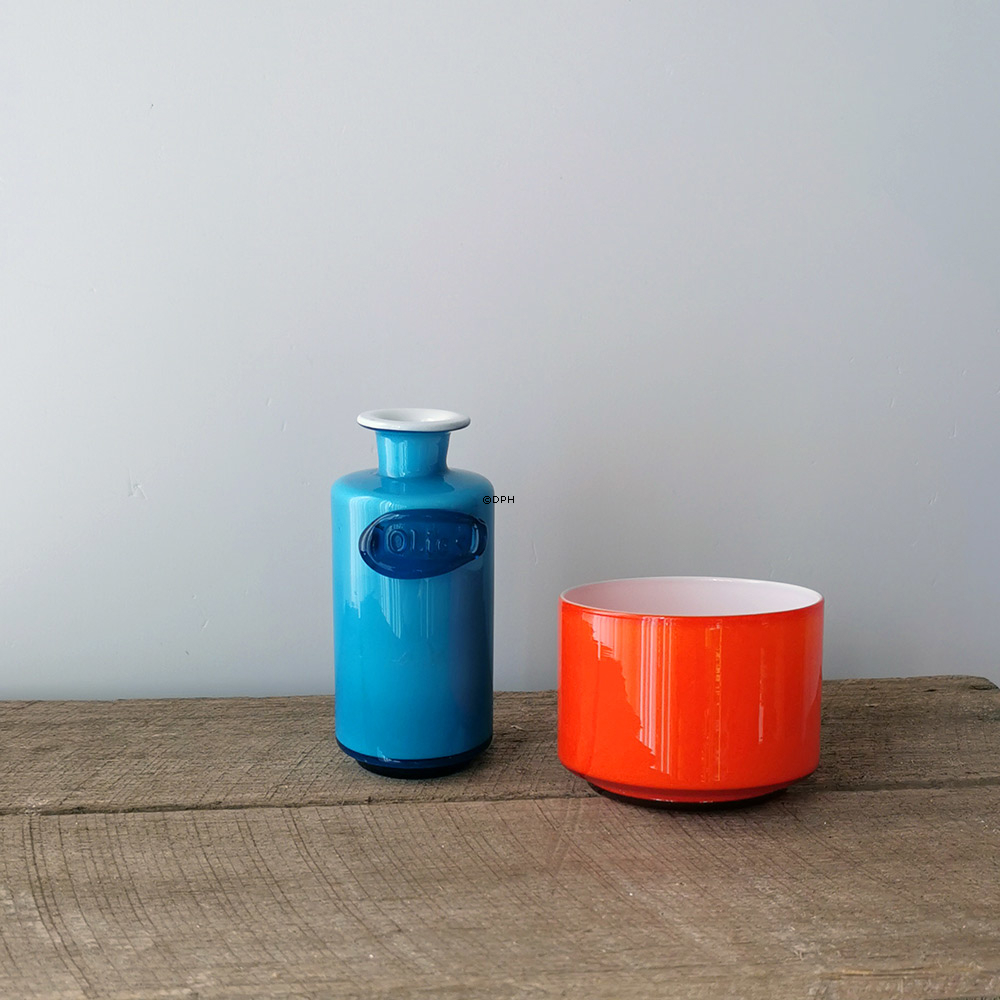 Holmegaard Orange Palette Zuckerschüssel Design Michael Bang