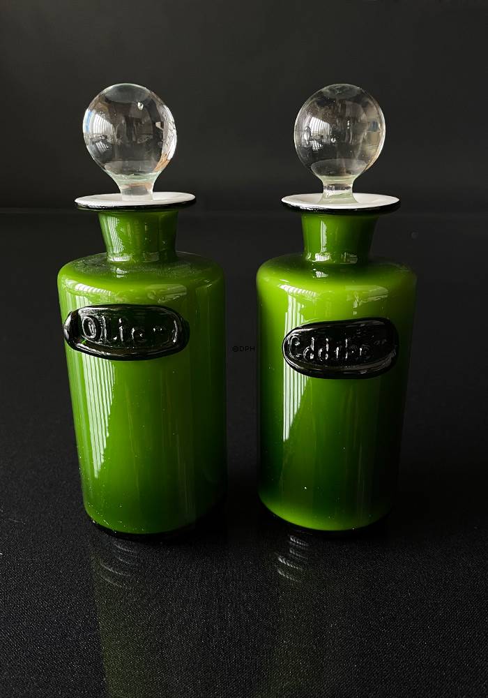 Holmegaard Grün Palette Öl/Essig-Set Design Michael Bang