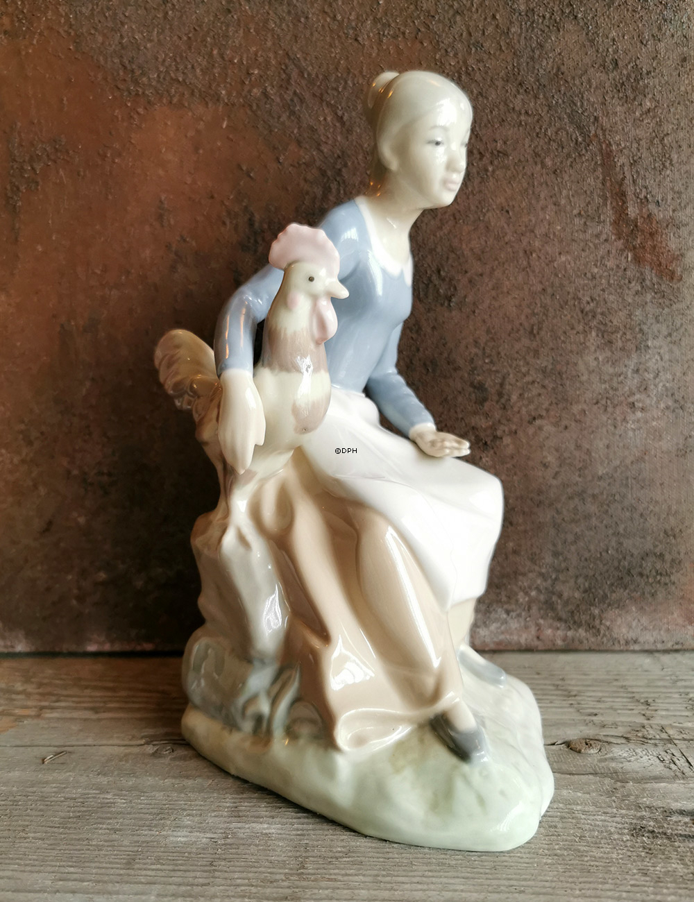 Mädchen mit Hahn, Nummer 243 markiert