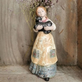 Artistica Levantina Figur eines Mädchens mit Katze