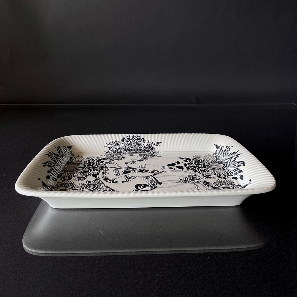 Bjørn Wiinblad Große quadratische Schale/Wanddekoration 42x32 cm. Nr. 3504