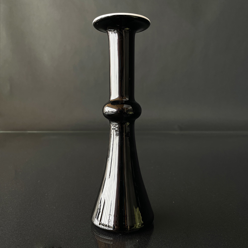 Holmegaard H.G PALET Vase / Leuchter schwarz/weiß Design Michael Bang