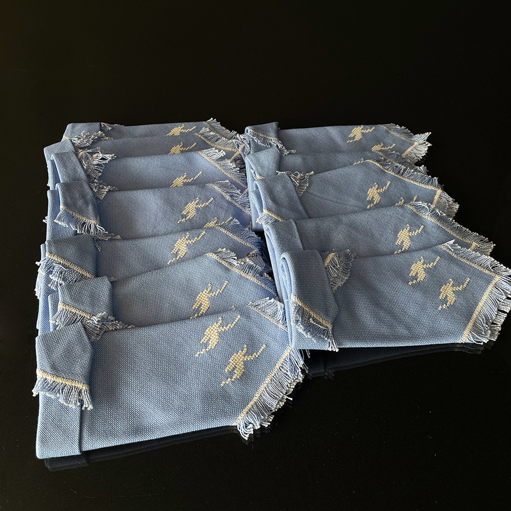 Handbestickte Tischservietten, Vintage, 32cm x 32cm, (Ohne Flecken