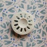 Royal Copenhagen Porzellanknopf, Ohne Motiv, mit geriffeltem Rand