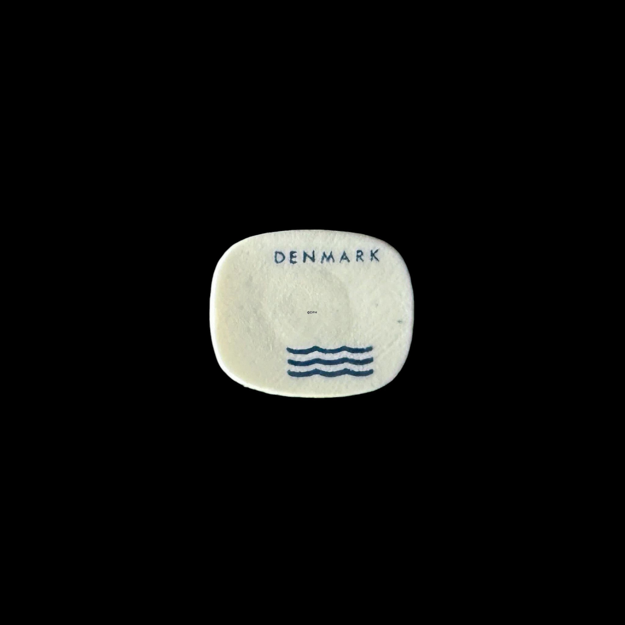Royal Copenhagen Porzellan-Cabochon mit einem Löwenmotiv