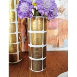 Rosenthal Bjørn Wiinblad Vase, Quatre Couleurs, in Gold dekoriert, 16 cm