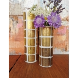 Rosenthal Bjørn Wiinblad Vase, Quatre Couleurs, in Gold dekoriert, 16 cm