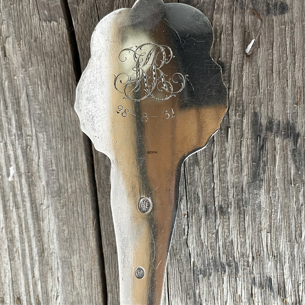 Servierlöffel aus Drei-Turm Silber 925 (mit Inschrift und Monogramm 28-08-31)