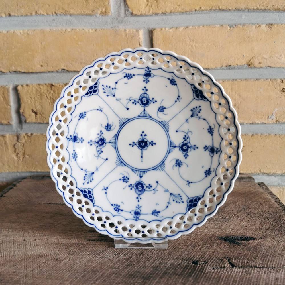 Musselmalet, Flacher Teller mit Spitzenrand Ø 15,5 cm, Bavaria Schumann