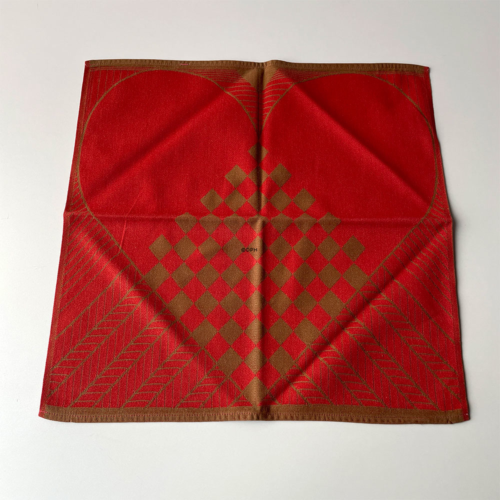 Georg Jensen Damask Weihnachtliches Serviette, Alt, Grosse Weihnachtsherz, 48 x 48