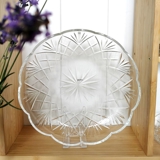 Glas Platte mit Gravuren