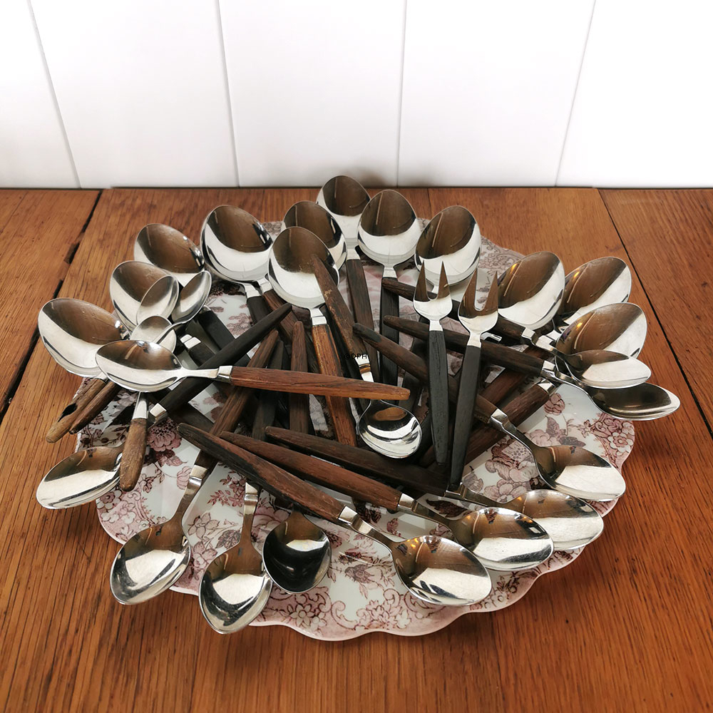 Raadvad Palisander Eton Besteck, insgesamt 69 Teile