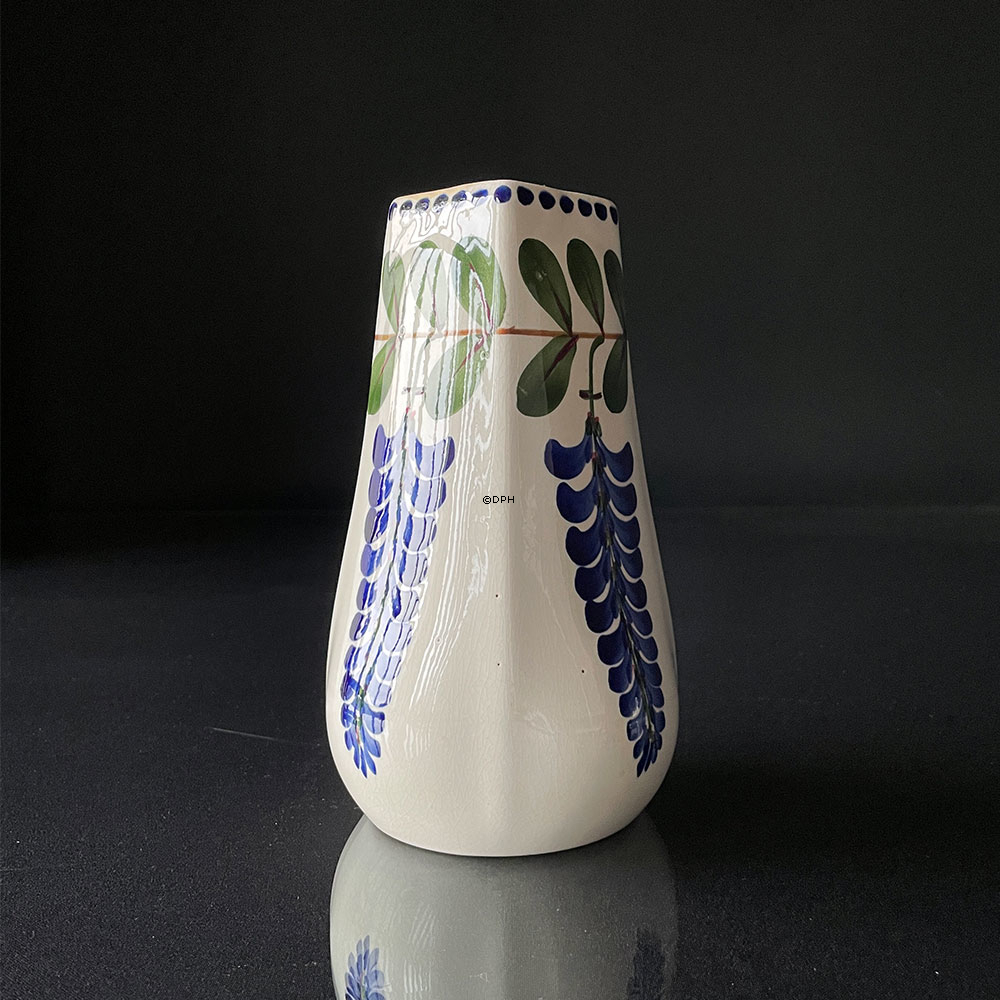 Aluminia Vase mit Blumenmotiv Nr. 522-110 (mit Reparatur, siehe Foto)
